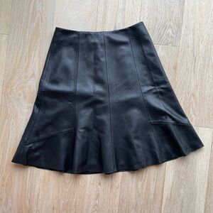 Antonio Melani Black Leather Skirt